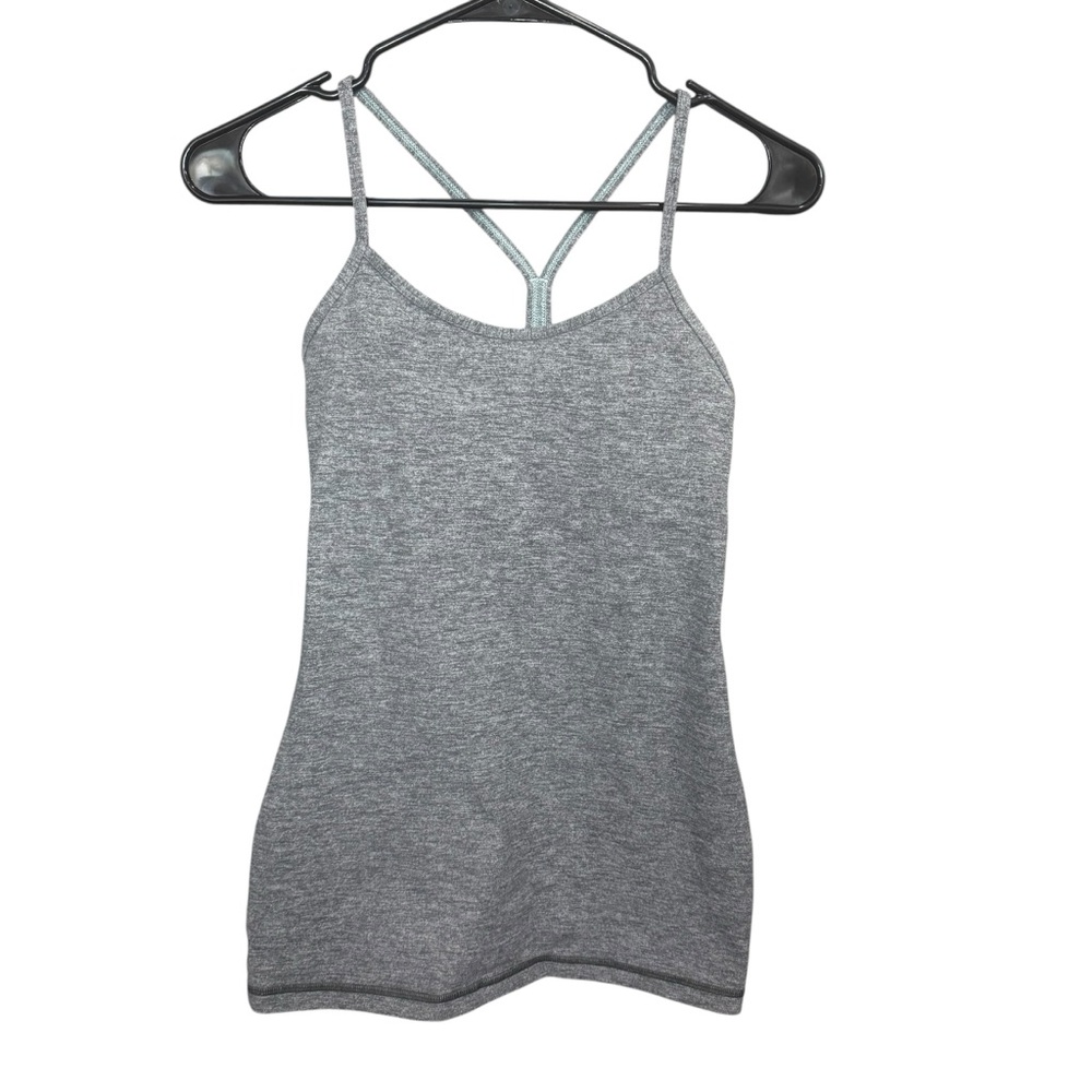 Lululemon Power Y Tank in heathered gray size 4